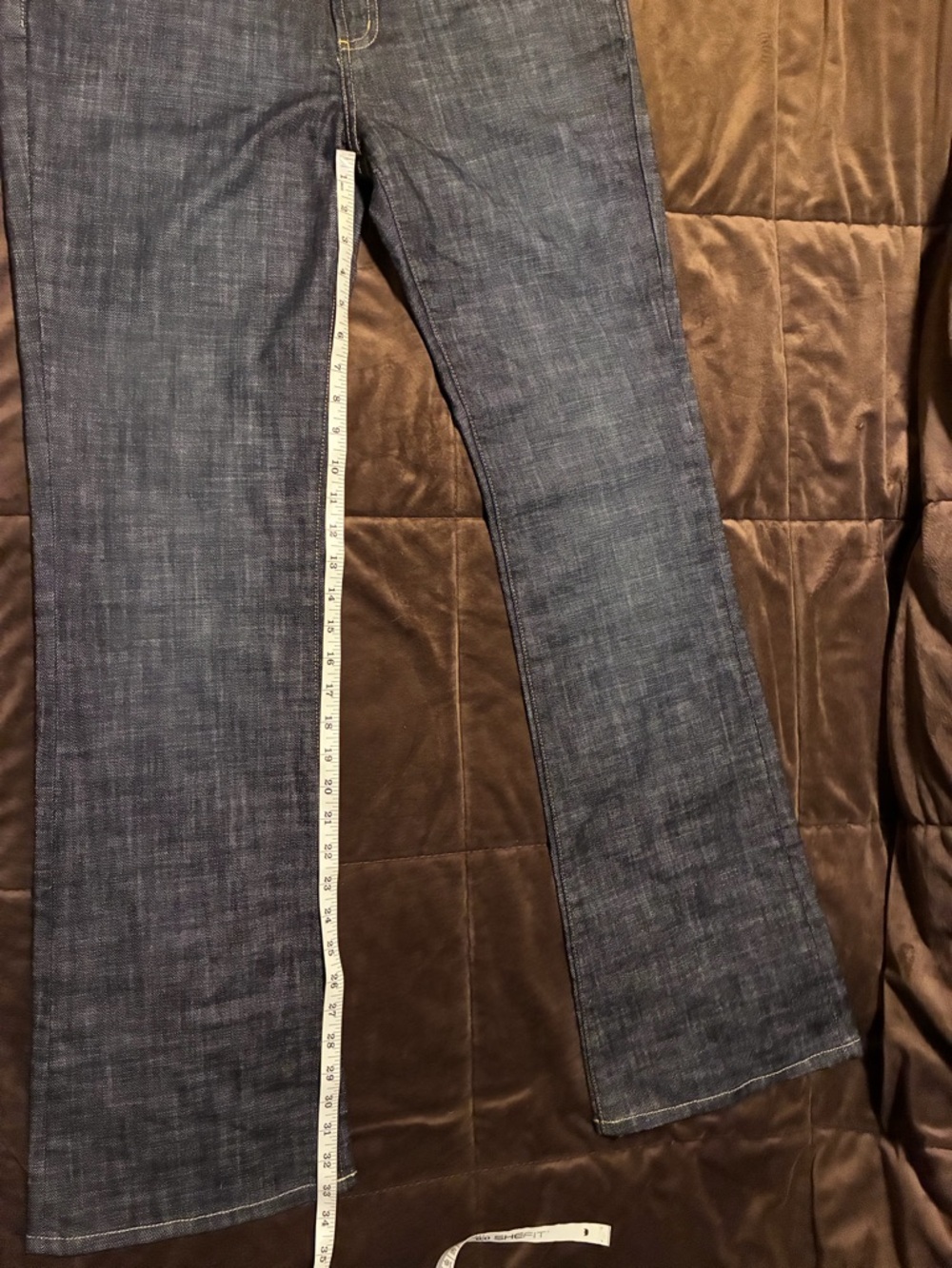 Bebe brand, size 31, dark blue jeans, sparkly bebe and stars on backside - Picture 4 of 13